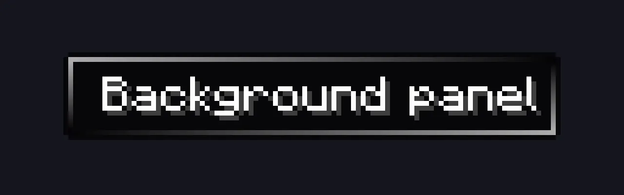 Immersive message with a dark translucent background panel and subtle border gradient