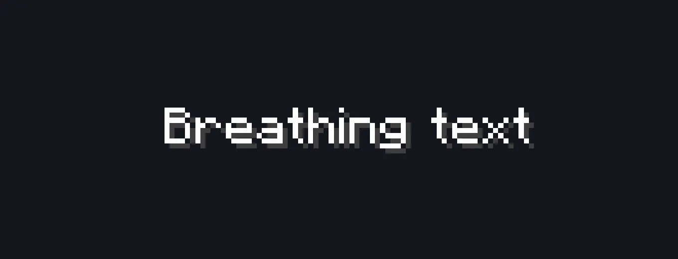 A message subtly expanding and contracting in a slow breathing rhythm