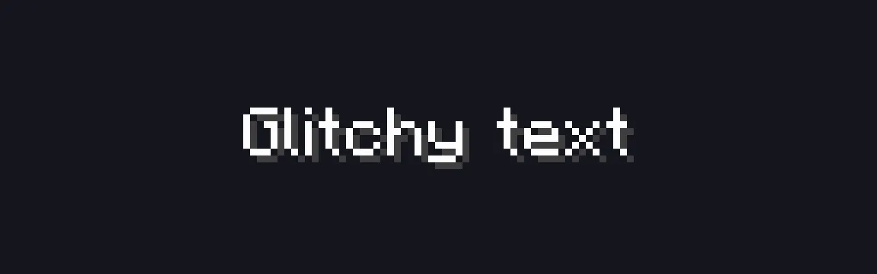 Characters flickering with horizontal slice offsets and faint red/cyan color fringing