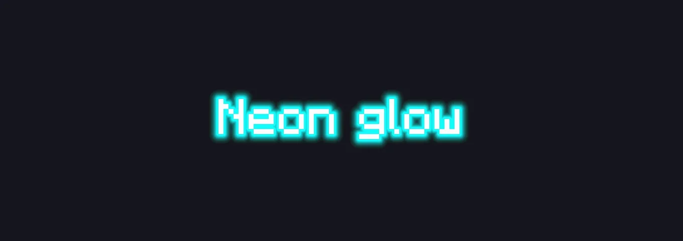 Text with a soft green glow halo radiating outward from each letter