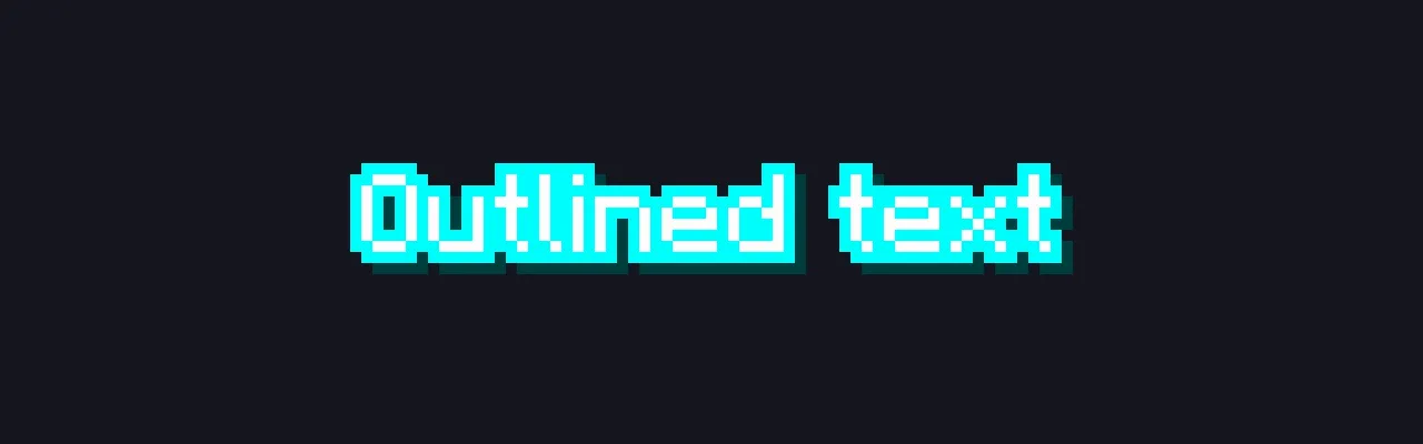 White text with a red border around each character
